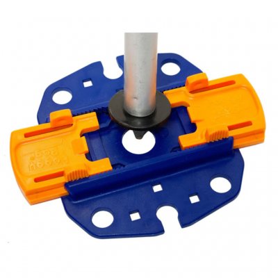 Med rund markisestang.