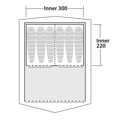Planlægning af indre telt L til Robens Prospector