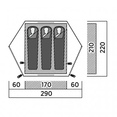 Plantegning for Easy Camp Rago 3.