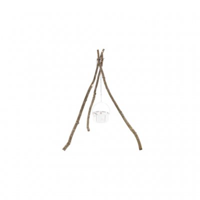 Med dette gør-det-selv-sæt kan du hurtigt og nemt bygge din egen tripod til madlavning over åben ild.