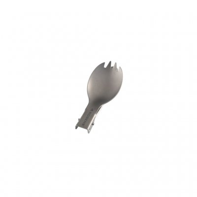 Holdbar, let og sammenklappelig spork i titanium.