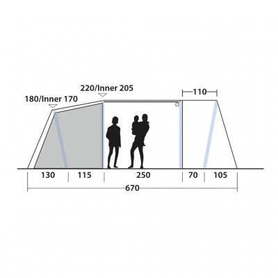 Højde Outwell Sacramento 6 Air