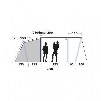 Højde Outwell Sacramento 4 Air