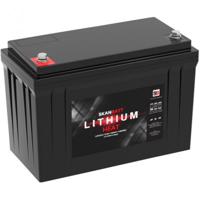 Litiumbatteri til campingvogn, autocamper og båd med indbygget varmesystem og blutoothkobling.