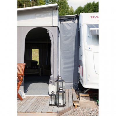 Svensk Telt Standby fastgørelse campingvogn fra side