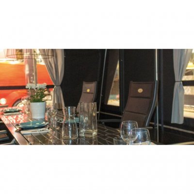 Svensk Telt Residence fortelt indefra.