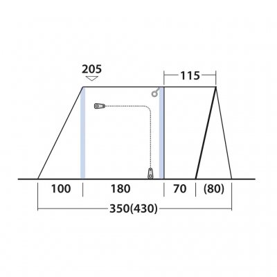 Dimensioner til Outwell Pine Hills