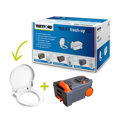 Thetford Toilet Fresh-Up Set C250/C260 er et renoveringssæt til din campingvogn eller bobiltoilet.