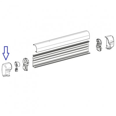 Thule Omnistor 8000 endedæksel med krumtaphulsdæksel.