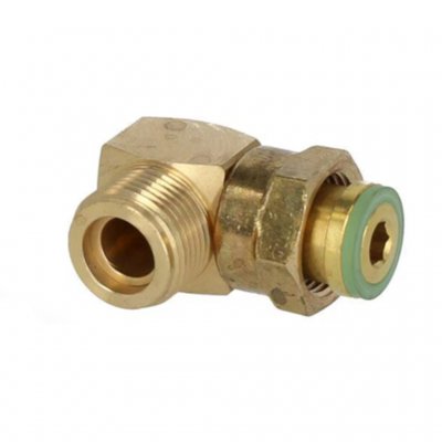 Vinkeltilslutning til Truma trykregulatorventil.