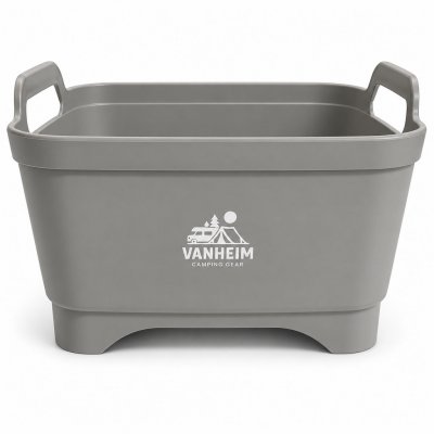 Vanheim Flexa opvaskebalje på 16 liter er perfekt til camping i campingvogn, autocamper og telt.