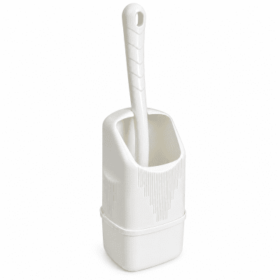 En praktisk og bekvem toiletbørste til campingvogne og autocampere. Det kompakte design fylder ikke meget, hvilket gør den ideel
