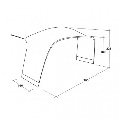 Dimensioner på Outwell Wakefield L